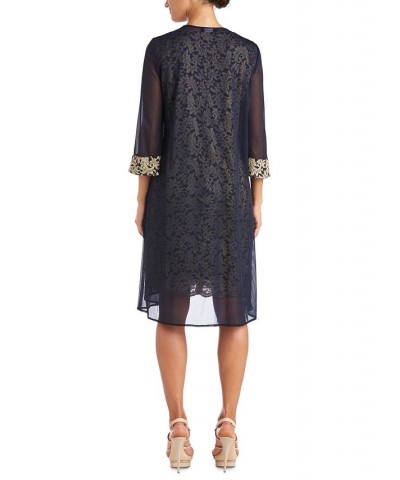 Lace Dress & Jacket Navy/Gold $65.33 Dresses