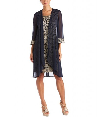 Lace Dress & Jacket Navy/Gold $65.33 Dresses