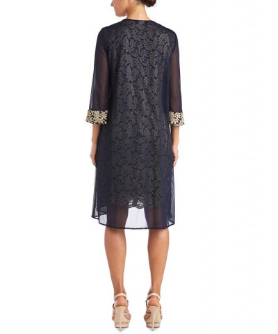 Lace Dress & Jacket Navy/Gold $65.33 Dresses