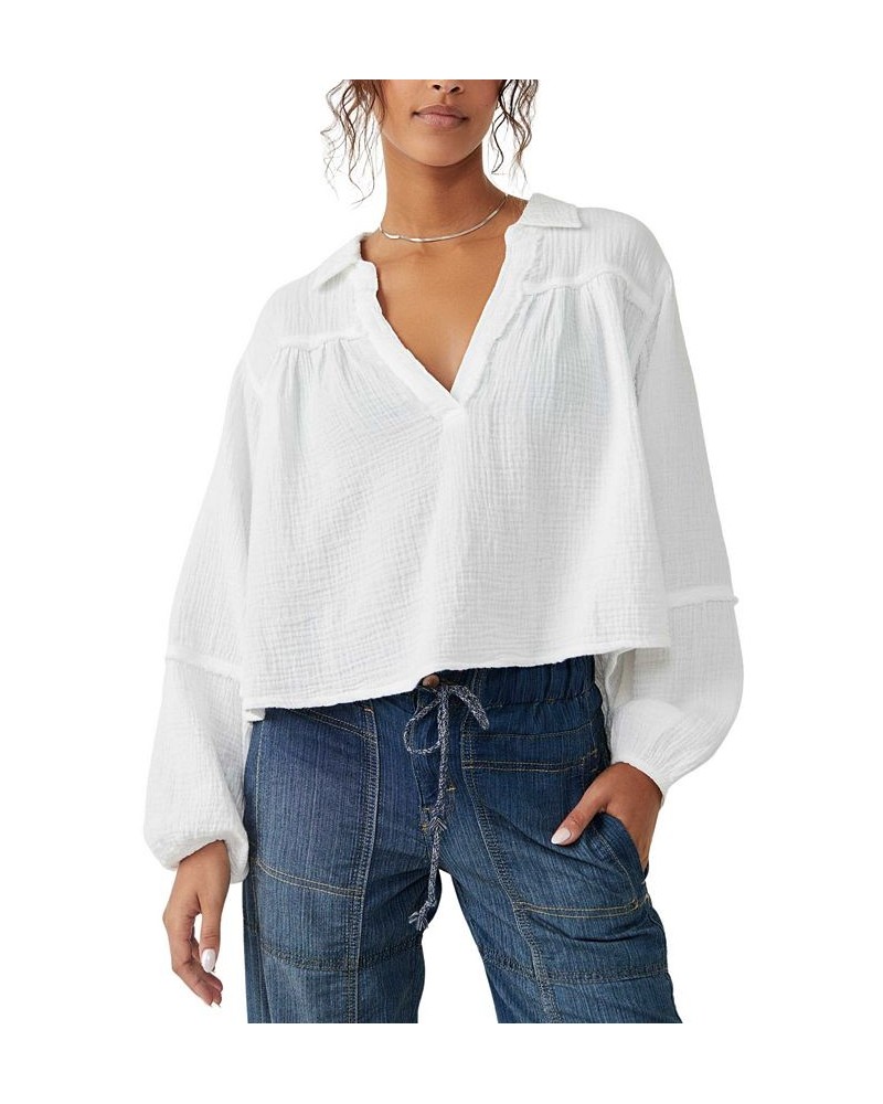 Women's Yucca Cotton Seamed Top White $44.84 Tops