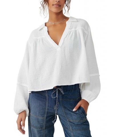 Women's Yucca Cotton Seamed Top White $44.84 Tops