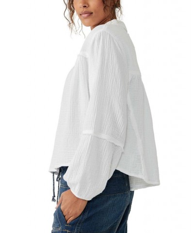 Women's Yucca Cotton Seamed Top White $44.84 Tops