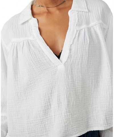 Women's Yucca Cotton Seamed Top White $44.84 Tops