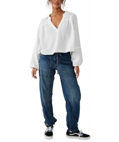 Women's Yucca Cotton Seamed Top White $44.84 Tops