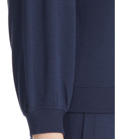 Marc New York Women's Performance 3/4 Puff Sleeve Pullover Top Blue $19.07 Tops