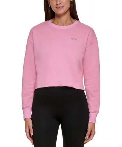 Women's Cropped Pullover Purple $16.53 Sweatshirts