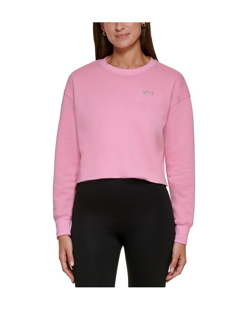 Women's Cropped Pullover Purple $16.53 Sweatshirts