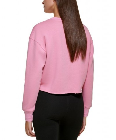 Women's Cropped Pullover Purple $16.53 Sweatshirts