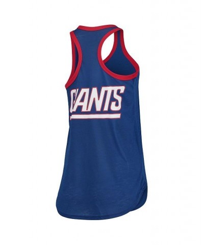 Women's Royal New York Giants Tater Tank Top Royal $18.80 Tops