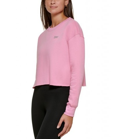 Women's Cropped Pullover Purple $16.53 Sweatshirts