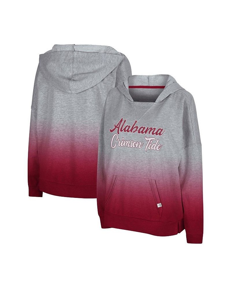 Women's Heathered Gray Alabama Crimson Tide On Wednesdays Dip-Dye Pullover Hoodie Heathered Gray $32.99 Sweatshirts