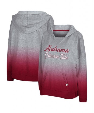 Women's Heathered Gray Alabama Crimson Tide On Wednesdays Dip-Dye Pullover Hoodie Heathered Gray $32.99 Sweatshirts