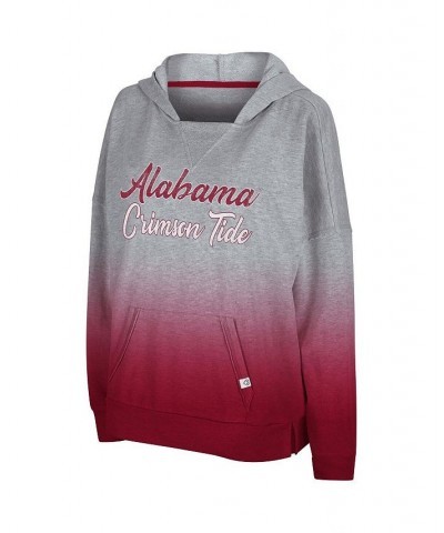 Women's Heathered Gray Alabama Crimson Tide On Wednesdays Dip-Dye Pullover Hoodie Heathered Gray $32.99 Sweatshirts