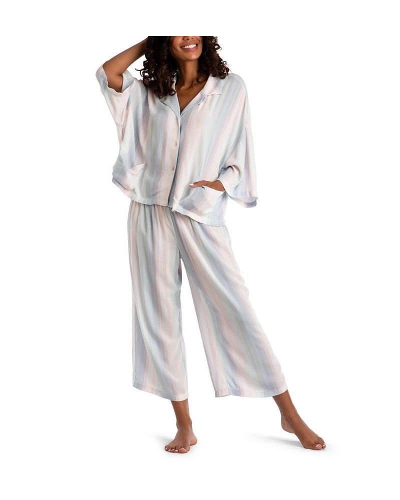 Women's Striped Pajama Set Cream $41.16 Sleepwear