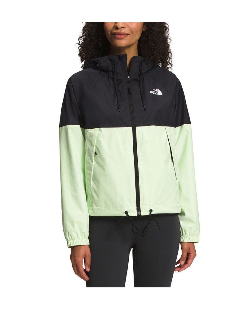 Women's Antora Hooded Rain Jacket Tnf Black/Lime Cream $65.00 Jackets