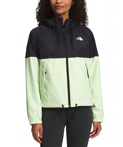 Women's Antora Hooded Rain Jacket Tnf Black/Lime Cream $65.00 Jackets