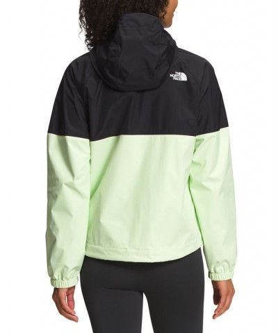 Women's Antora Hooded Rain Jacket Tnf Black/Lime Cream $65.00 Jackets