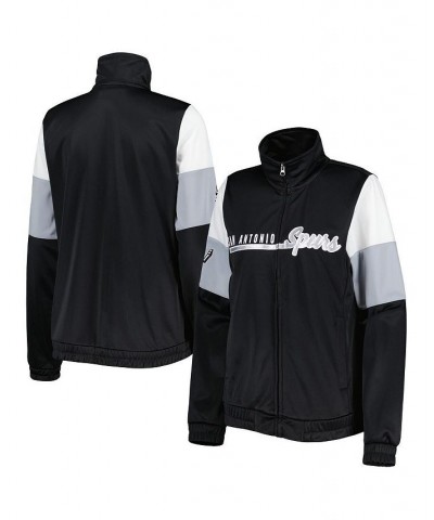 Women's Black San Antonio Spurs Change Up Full-Zip Track Jacket Black $40.14 Jackets