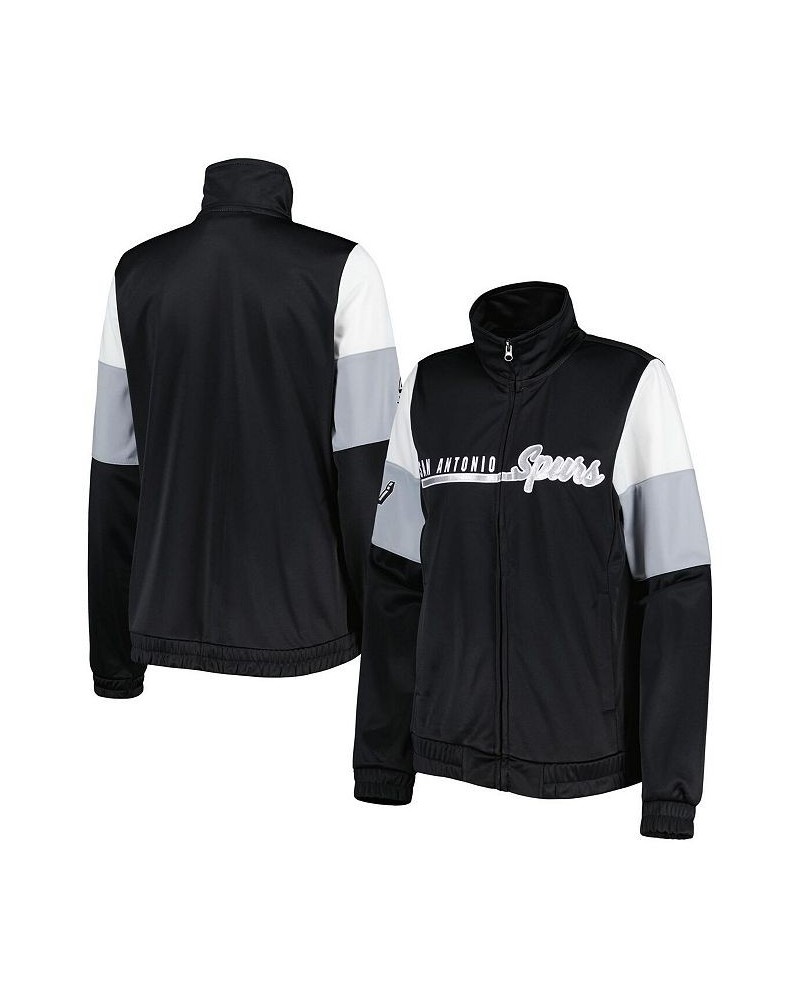 Women's Black San Antonio Spurs Change Up Full-Zip Track Jacket Black $40.14 Jackets