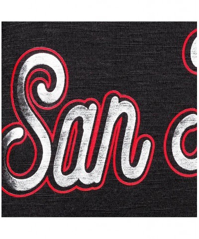 Women's Black San Francisco Giants Game Time Slub Beach V-Neck Cover-Up Dress Black $26.94 Swimsuits