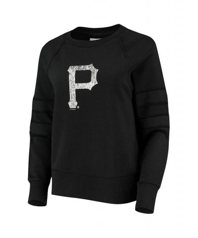 Women's Black Pittsburgh Pirates Bases Loaded Scoop Neck Sweatshirt Black $34.40 Sweatshirts