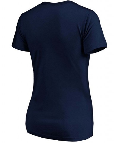 Women's Navy Minnesota Twins Live For It V-Neck T-shirt Navy $23.99 Tops