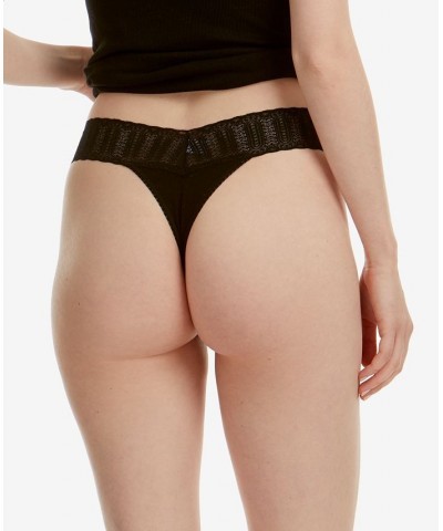 Women's Original Rise Thong Black $19.38 Panty