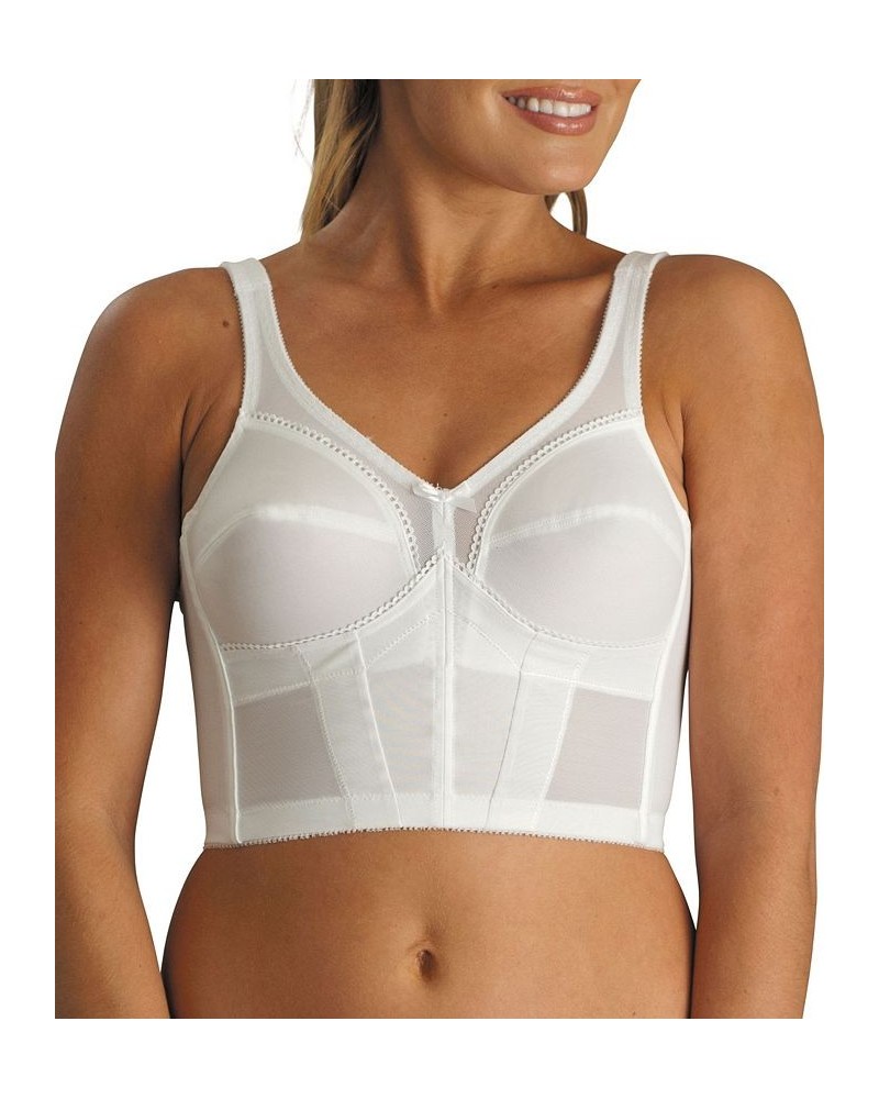 Women's Wireless Longline Corset Bra White $25.76 Bras