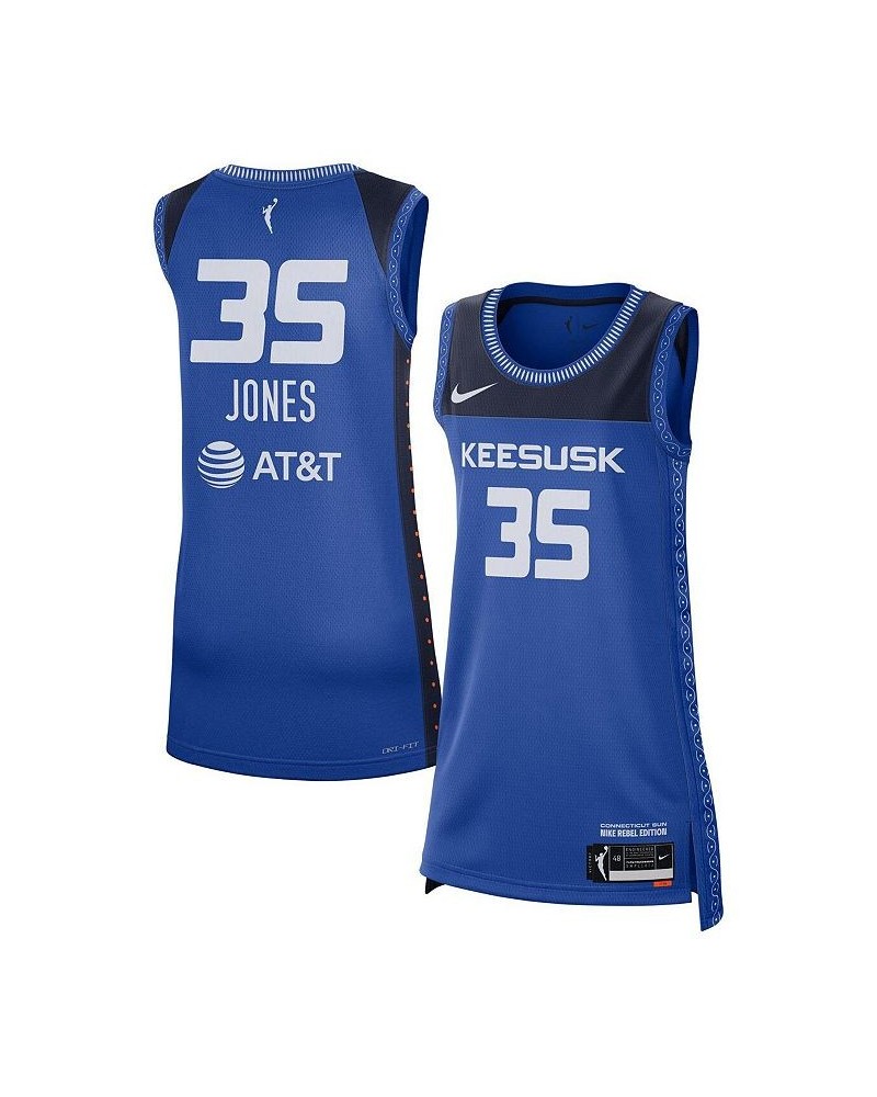 Women's Jonquel Jones Blue Connecticut Sun Rebel Edition Jersey Blue $48.40 Jersey