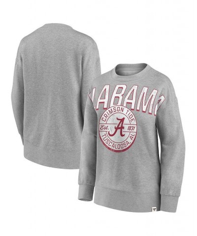 Women's Branded Heathered Gray Alabama Crimson Tide Jump Distribution Pullover Sweatshirt Heathered Gray $31.85 Sweatshirts