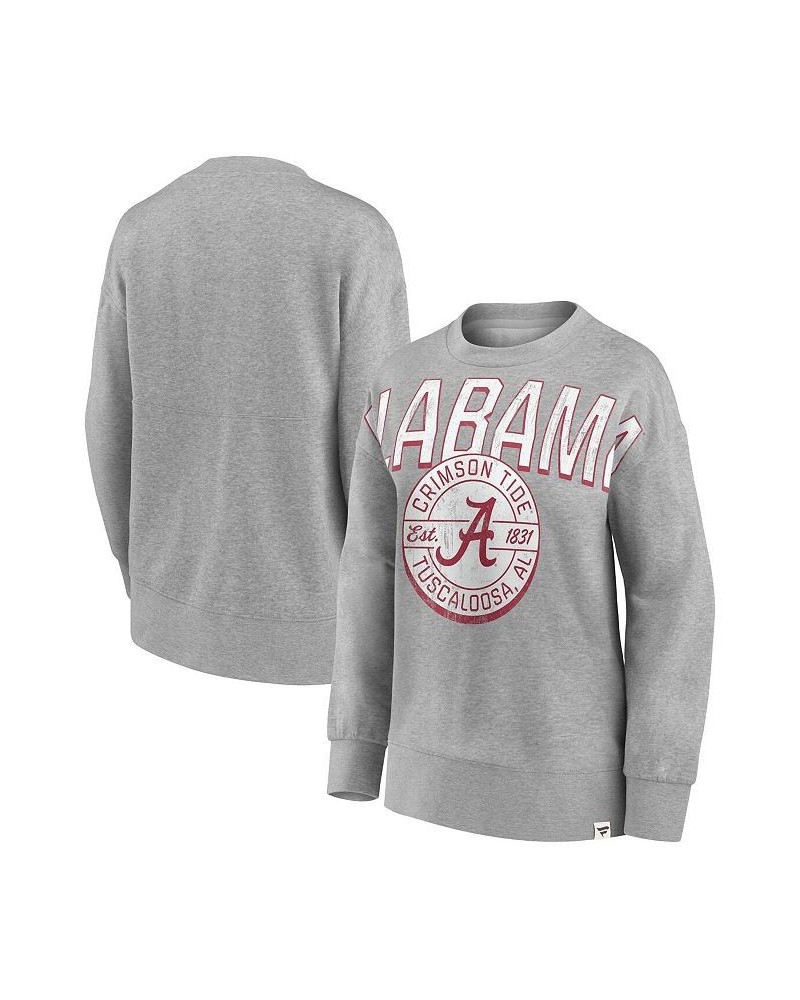 Women's Branded Heathered Gray Alabama Crimson Tide Jump Distribution Pullover Sweatshirt Heathered Gray $31.85 Sweatshirts