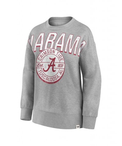 Women's Branded Heathered Gray Alabama Crimson Tide Jump Distribution Pullover Sweatshirt Heathered Gray $31.85 Sweatshirts