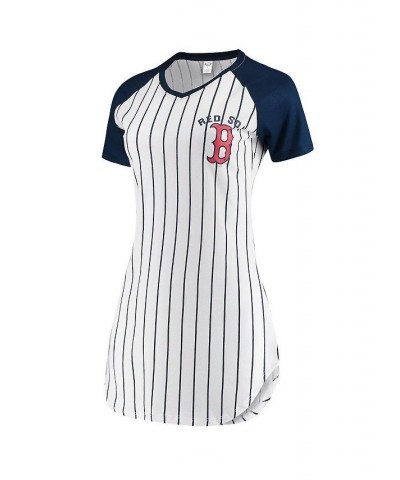 Women's White Boston Red Sox Vigor Pinstripe Nightshirt White $17.63 Pajama