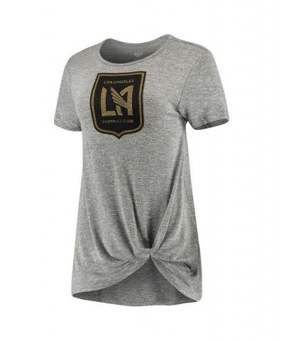 Women's Gray LAFC Layover Knot Tri-Blend T-shirt Gray $22.94 Tops