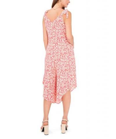 Women's Printed Tie Sleeveless Jumpsuit Lush Coral $54.45 Pants