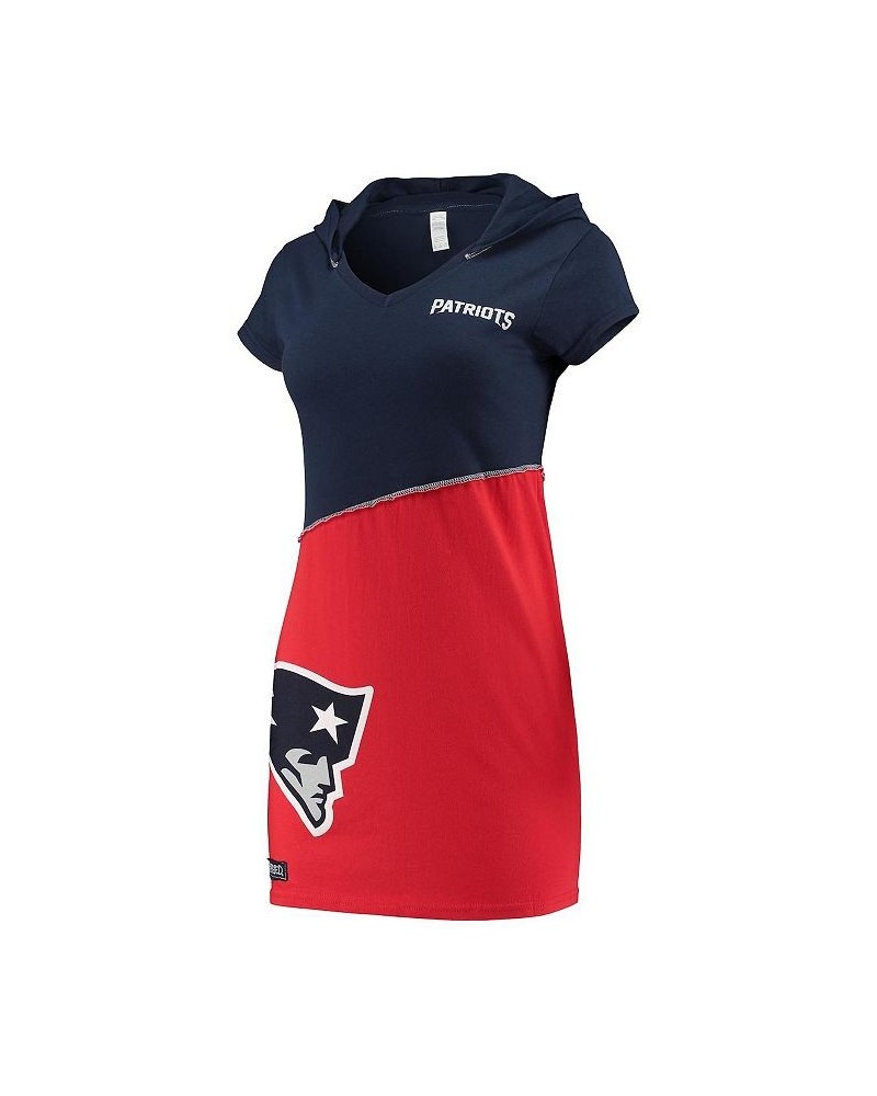 Women's Navy and Red New England Patriots Hooded Mini Dress Multi $43.34 Dresses