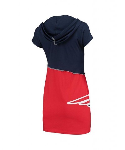 Women's Navy and Red New England Patriots Hooded Mini Dress Multi $43.34 Dresses