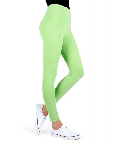 Women's Basic Cotton Leggings Green $23.32 Pants