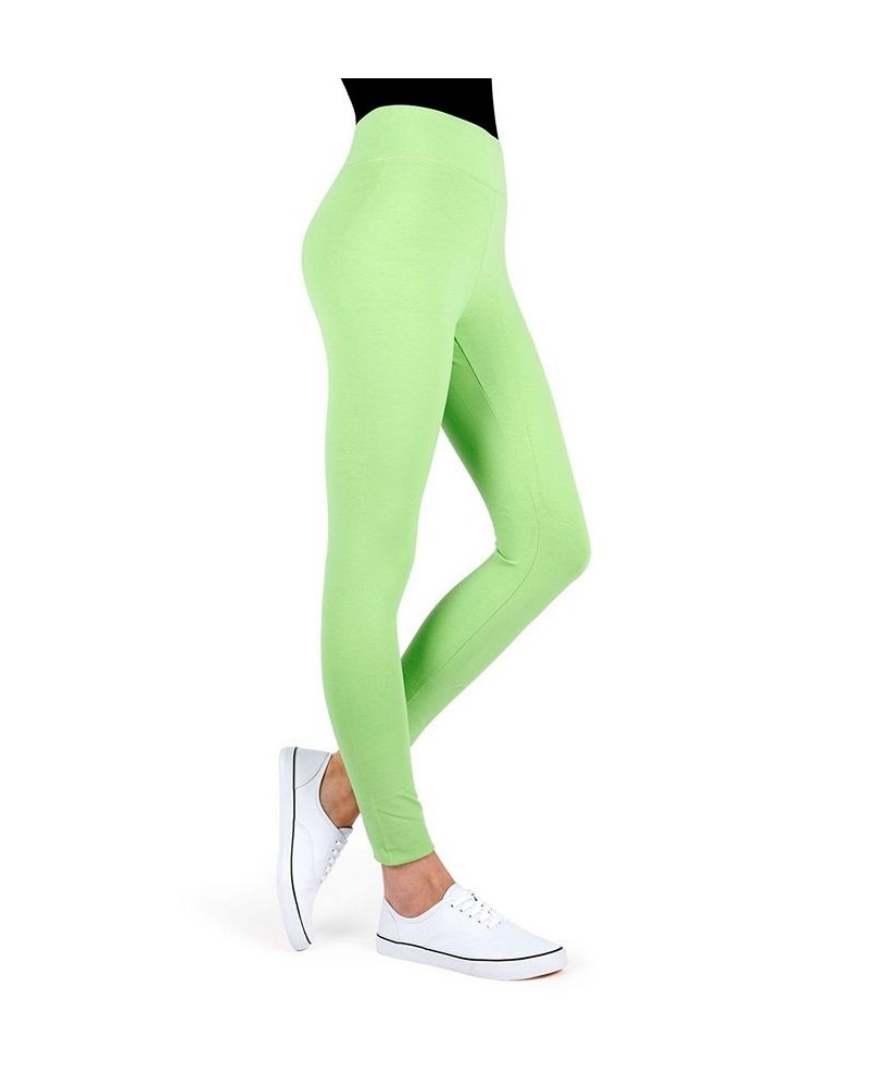 Women's Basic Cotton Leggings Green $23.32 Pants