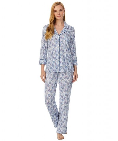 Ralph Lauren Women's 3/4 Sleeve and Pant Matching Pajama Set White $28.39 Sleepwear