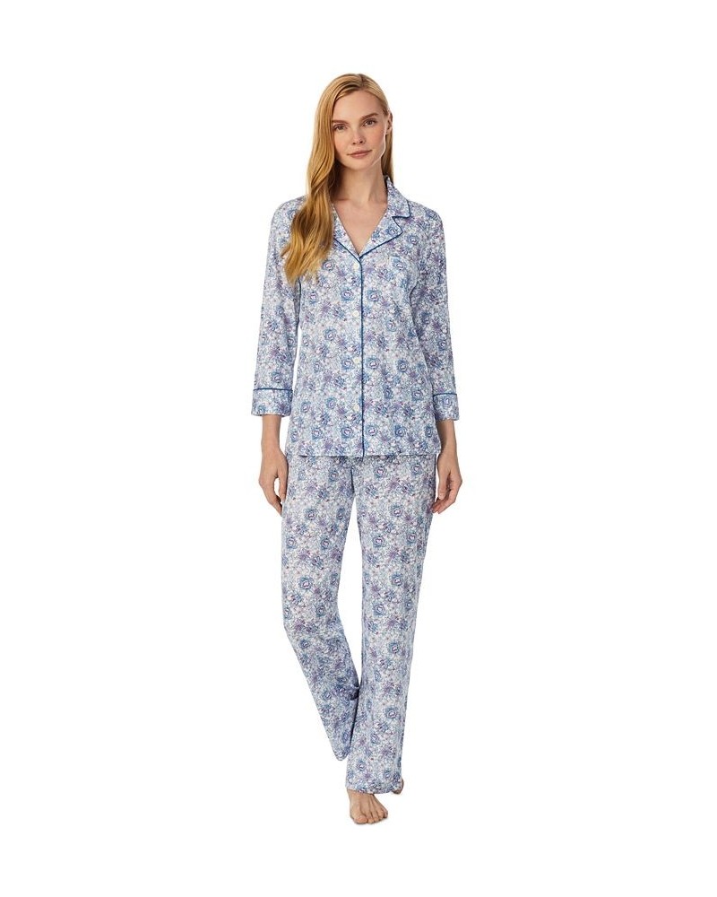 Ralph Lauren Women's 3/4 Sleeve and Pant Matching Pajama Set White $28.39 Sleepwear