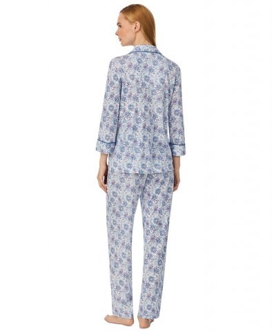 Ralph Lauren Women's 3/4 Sleeve and Pant Matching Pajama Set White $28.39 Sleepwear