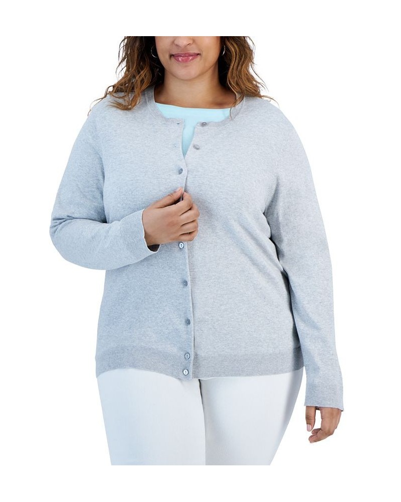 Plus Size Cardigan Intrepid Blue $12.23 Sweaters