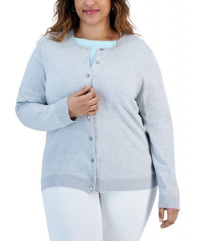 Plus Size Cardigan Intrepid Blue $12.23 Sweaters