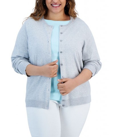 Plus Size Cardigan Intrepid Blue $12.23 Sweaters