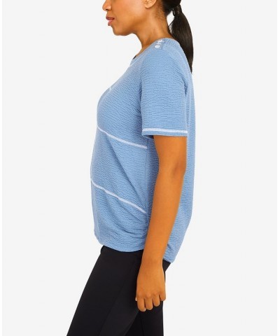 Petite Peace of Mind Crew Neck Top Sky Blue $19.53 Tops