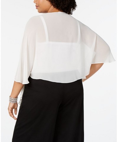 Plus Size Multi-Wear Shawl White $33.12 Jackets