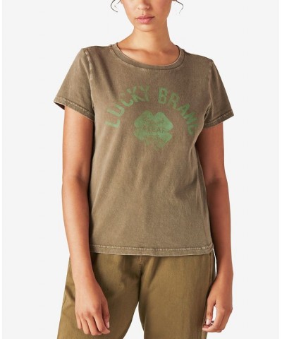 Cotton Classic Logo T-Shirt Beech $16.36 Tops