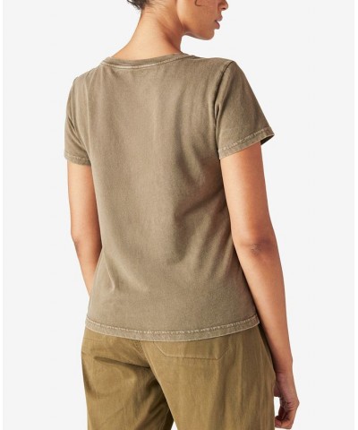 Cotton Classic Logo T-Shirt Beech $16.36 Tops