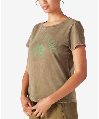 Cotton Classic Logo T-Shirt Beech $16.36 Tops